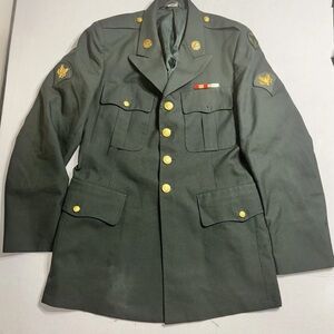 Vintage WWII U.S.Army Mens 40L 81st Infantry Wildcat Division Specialist E4 Coat